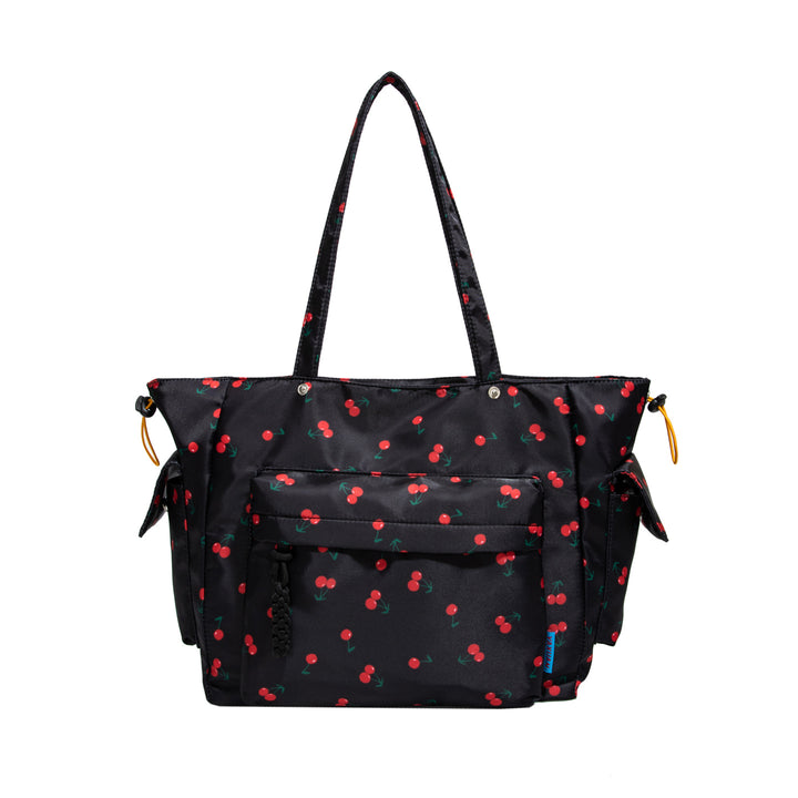 Cherry Print Multi-Pocket Tote Bag Stornfield