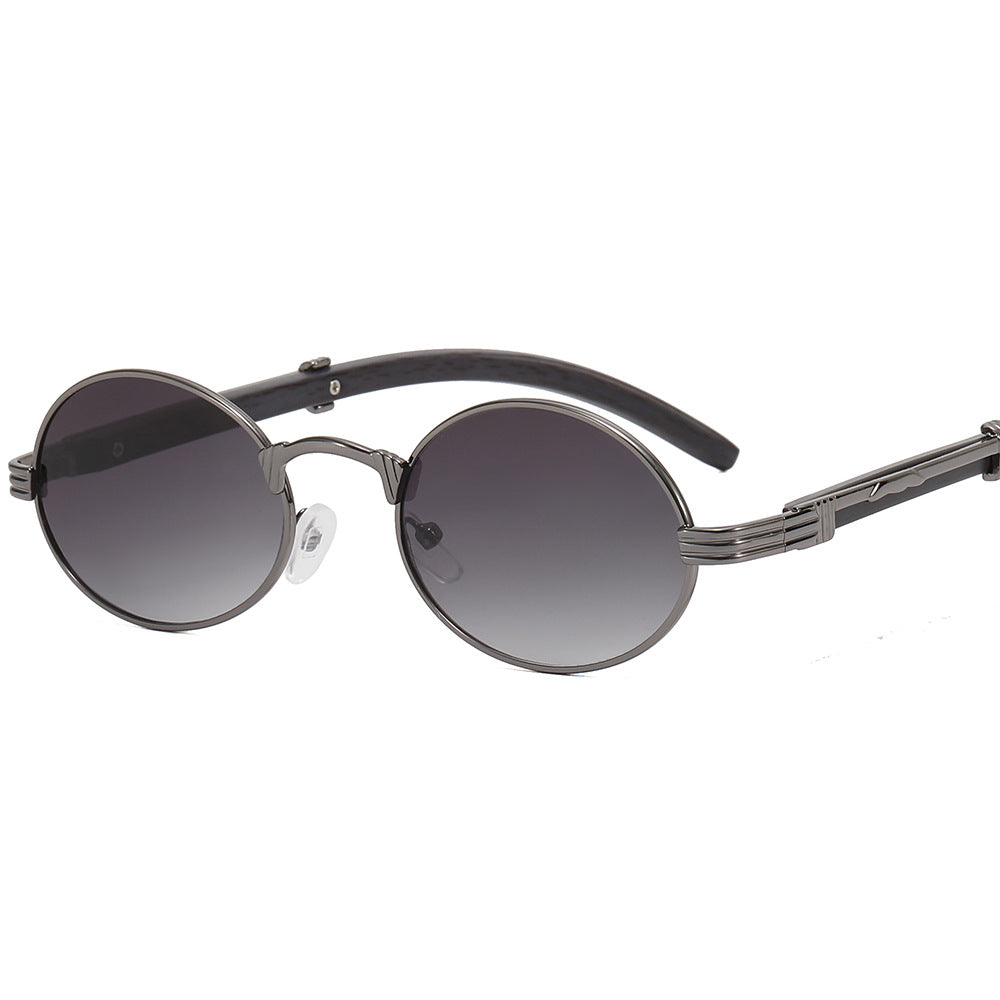 Women's round designer sunglasses with innovative metal frame Stornfield