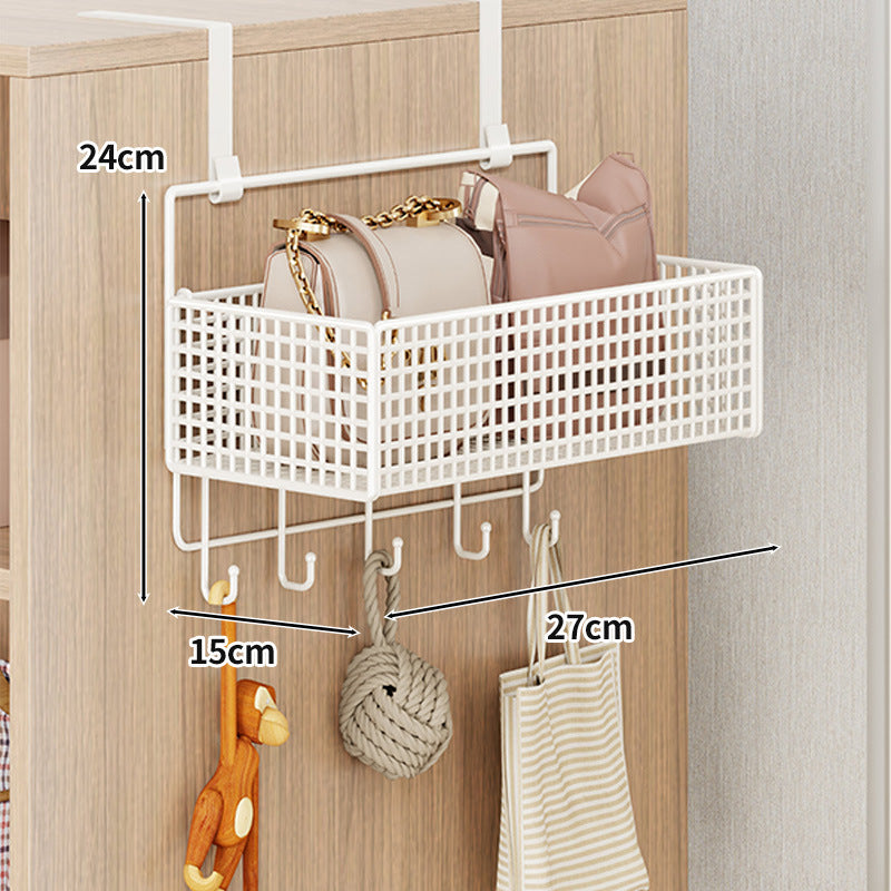 Overdoor Mesh Storage Organizer with Hooks
