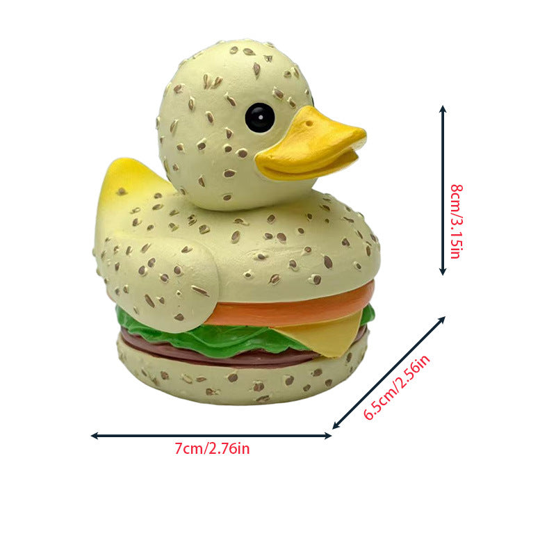 Funny rubber duck in hamburger design Stornfield