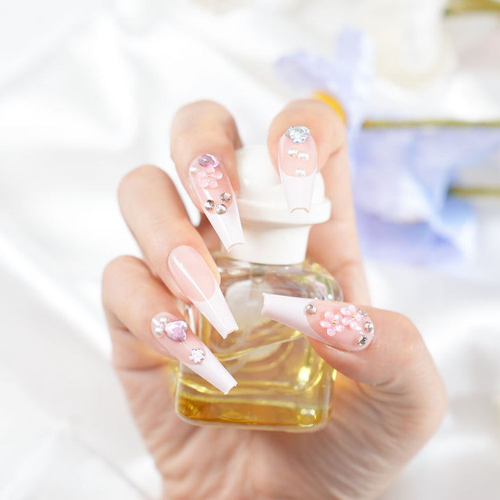 Decorative Glamorous Long Coffin Press-On Nails Stornfield