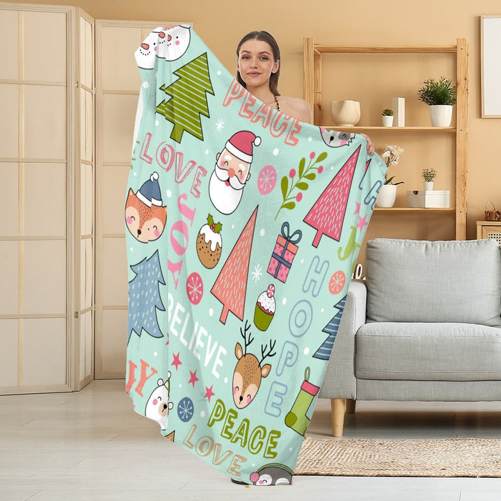 Cozy Halloween-Themed Fleece Blanket