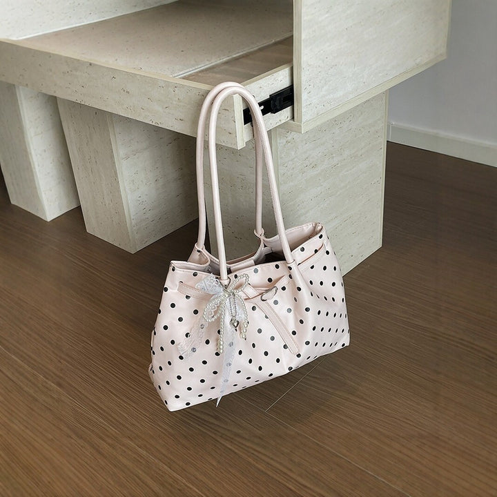 Polka Dot Structured Handbag