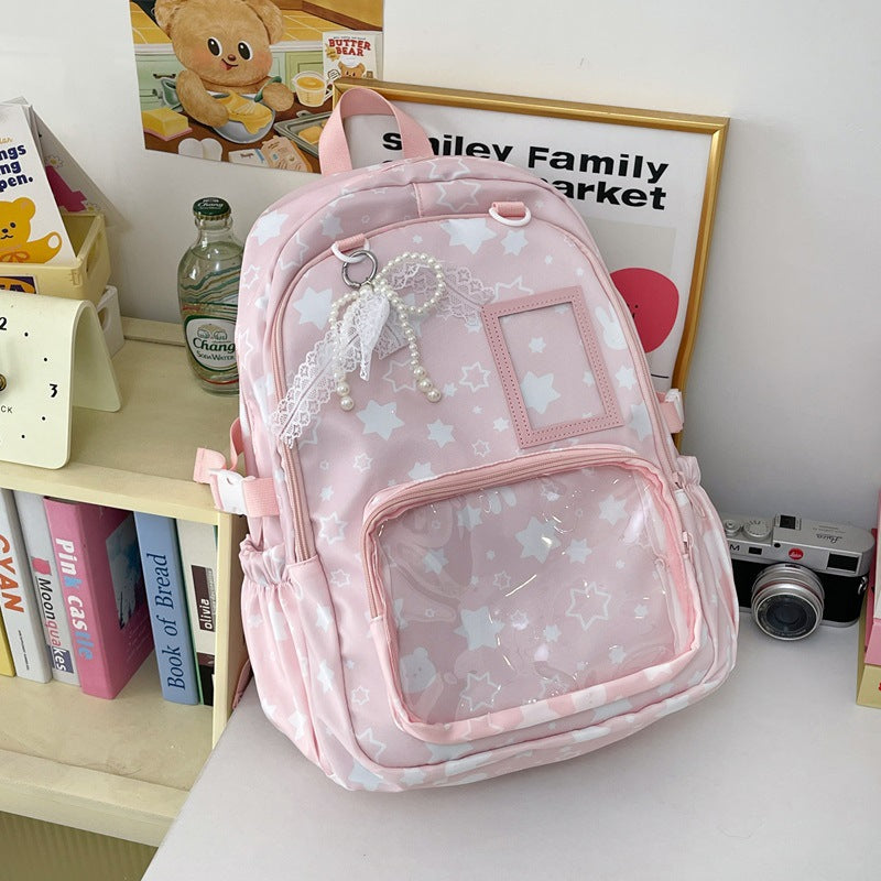 Whimsical Star-Print School Backpack Stornfield