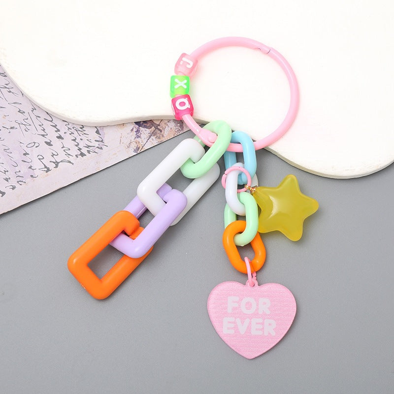 Playful keychain with colorful plastic chains Stornfield