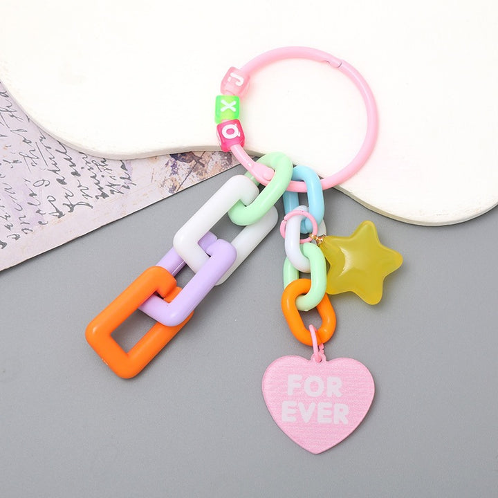 Playful keychain with colorful plastic chains Stornfield