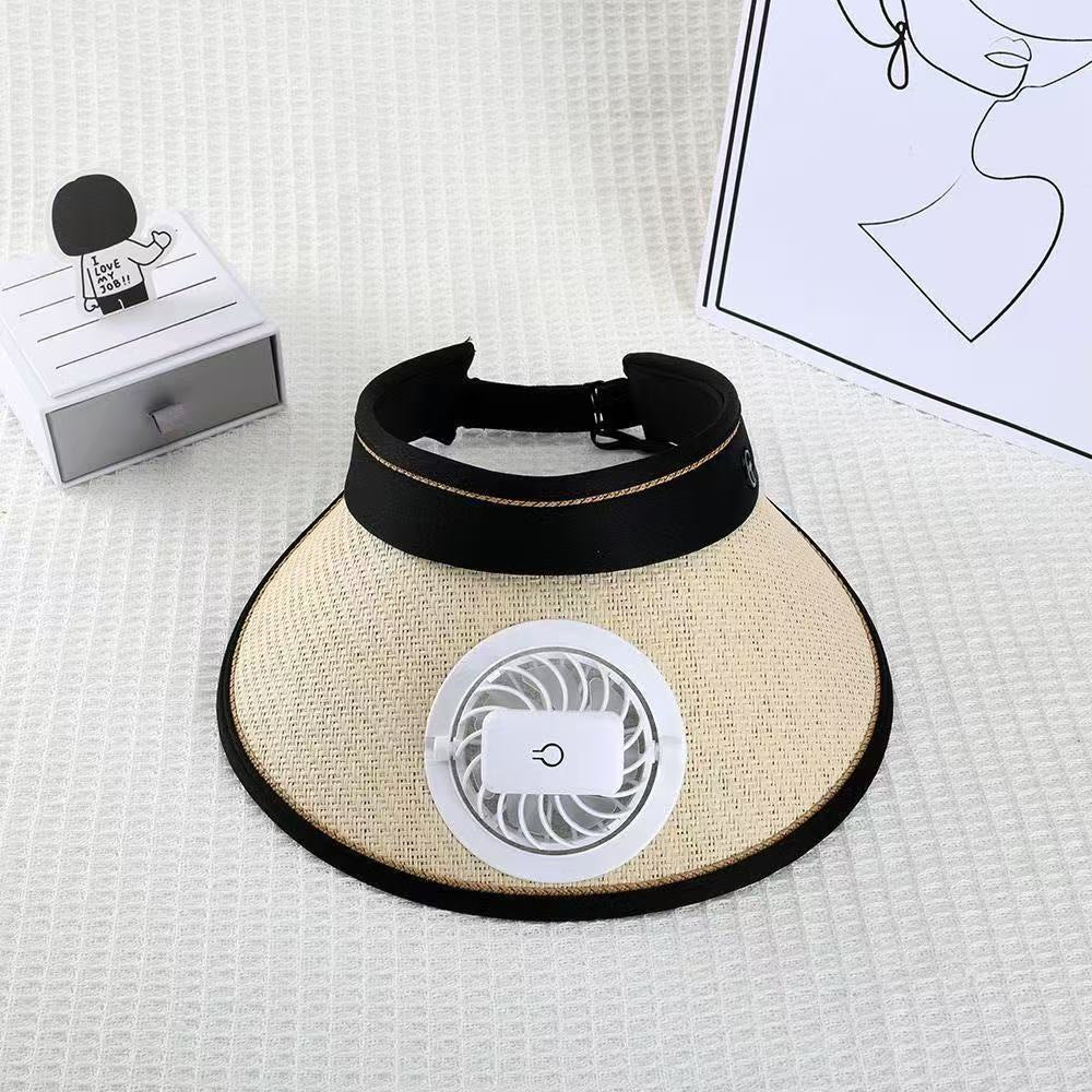 Sport Sun Visor with detachable front fan, adjustable headband and reflective piping Stornfield