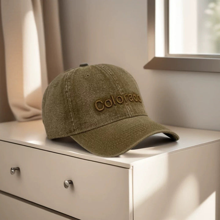 Women's Distressed Cotton Baseball Cap with Embroidered Detail Stornfield