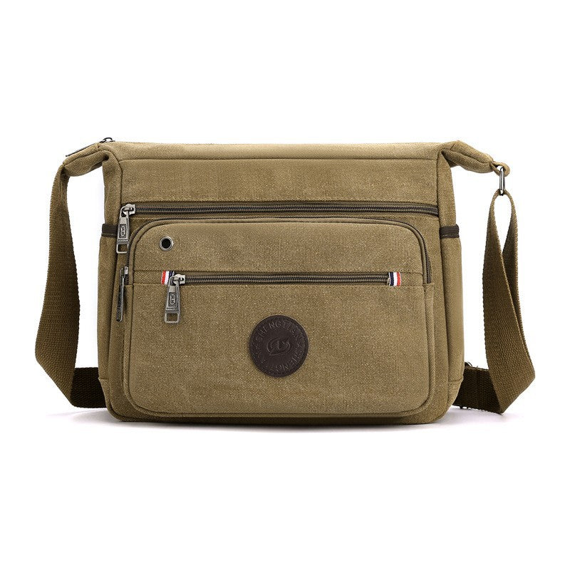 Multi-Functional Canvas Messenger Bag