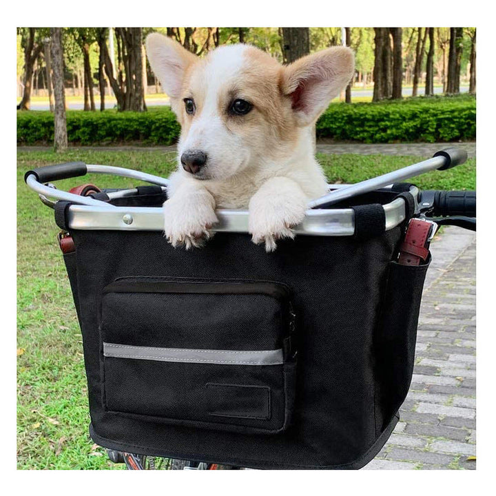 removable durable pet bike basket with aluminum frame Stornfield