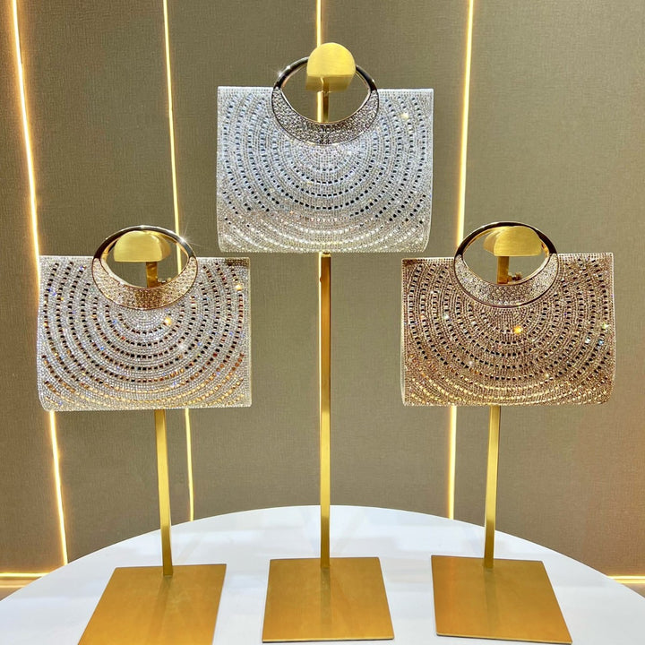 Elegant Crystal-Studded Evening Clutch