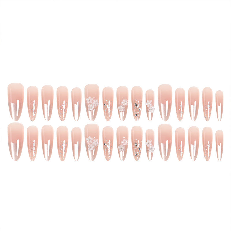 Nail art set with floral 3D applications and glitter accents Stornfield