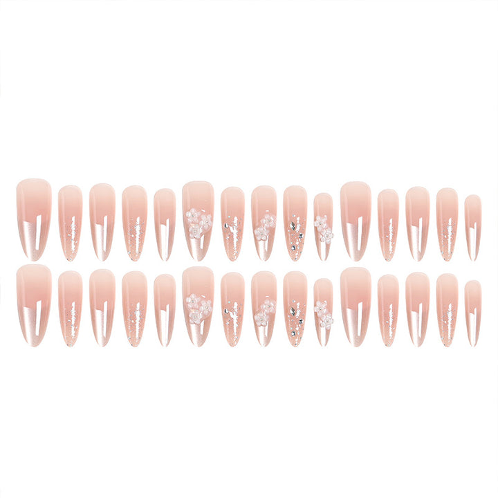 Nail art set with floral 3D applications and glitter accents Stornfield