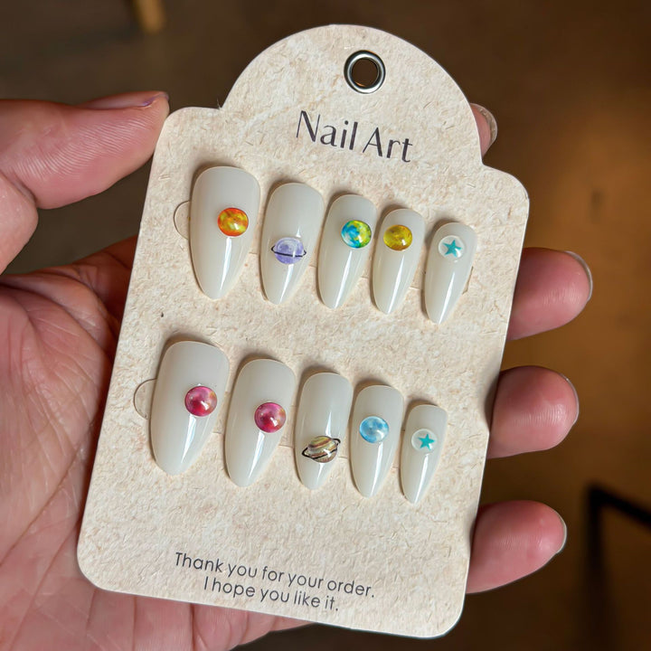 Artistic Press-On Nail Art Set Stornfield