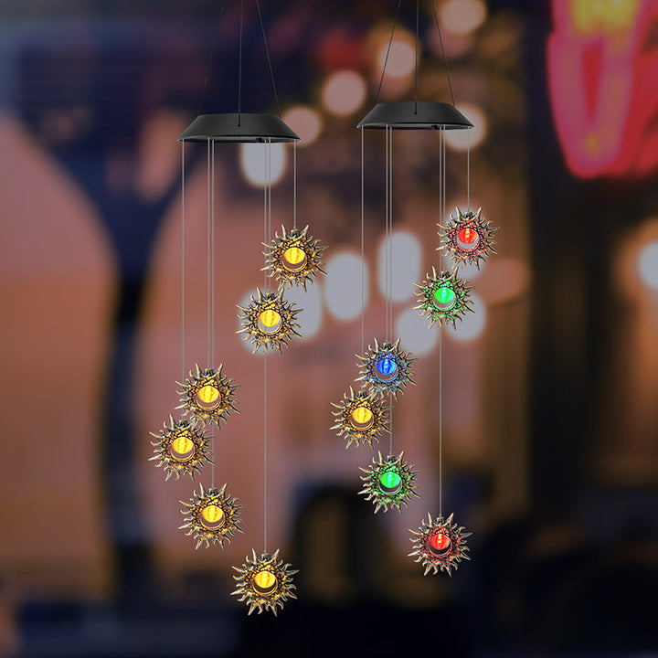 Decorative Hanging Star Wind Chime With Brass Stars And Tubular Aluminum Chimes Stornfield