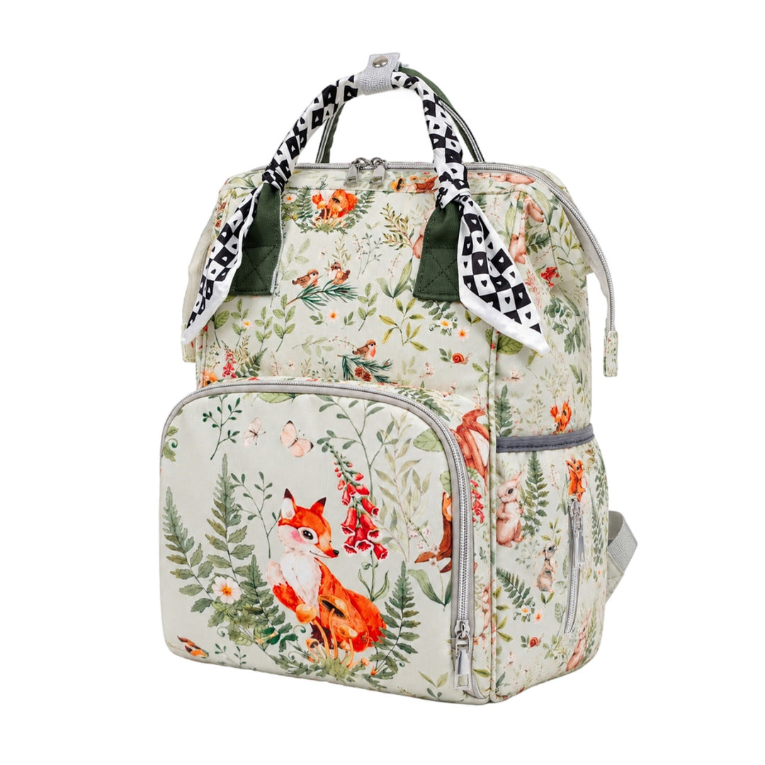 Floral Print Multi-Functional Diaper Backpack Stornfield