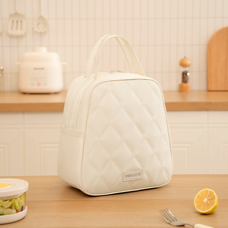 Quilted Insulated Lunch Bag