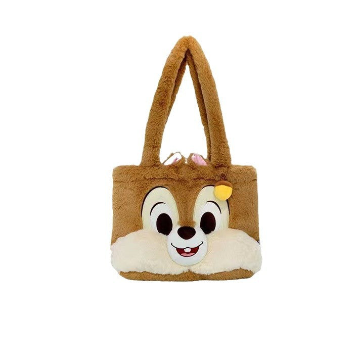 Plush Tote Bag with Animal Face Stornfield