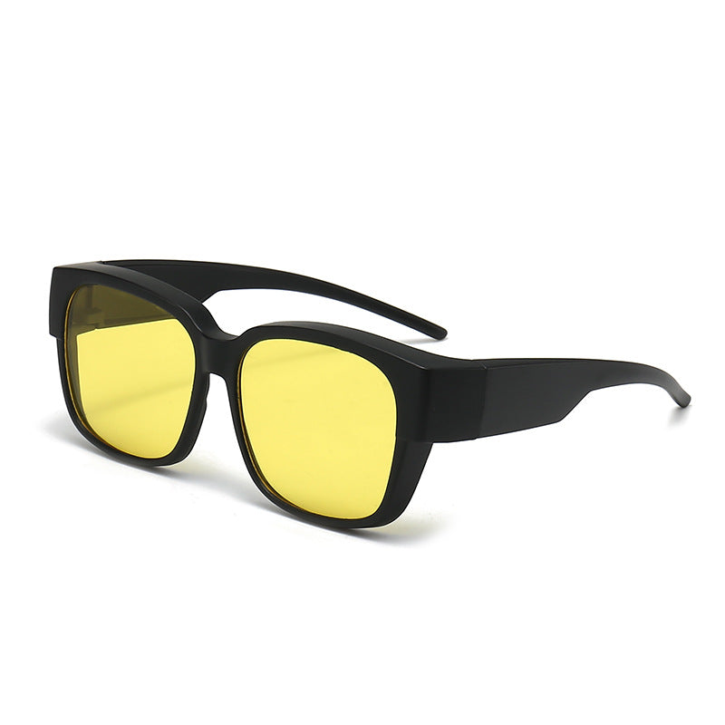 Women's stylish rectangular sunglasses with yellow lenses Stornfield