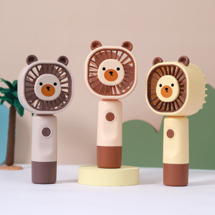 Unisex Portable Hand Fan in Cute Bear Pattern Stornfield