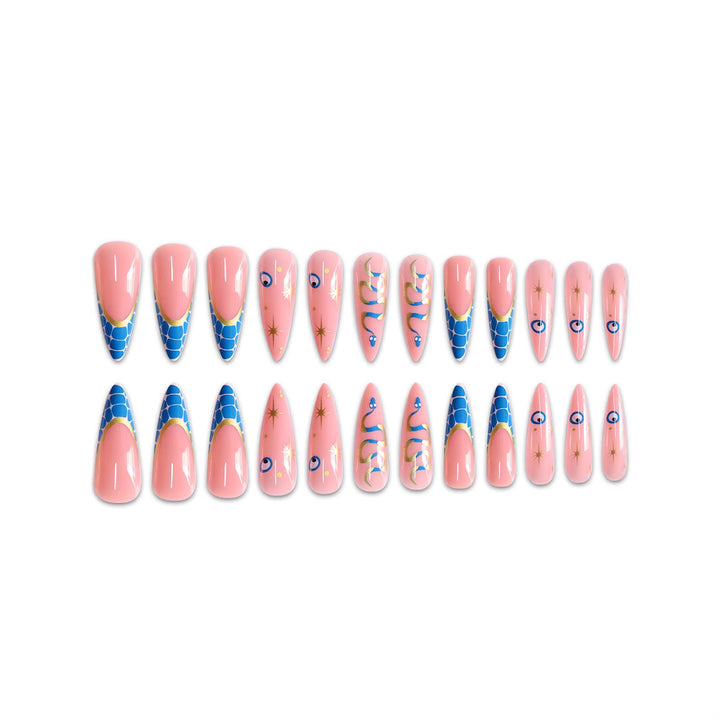 Fantasy-Themed Stiletto Press-On Nail Art Stornfield