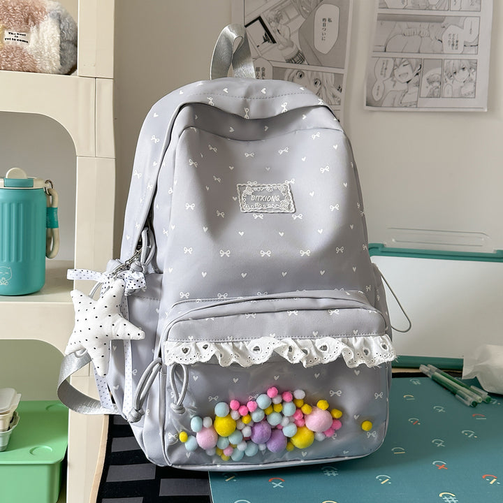 Playful Bow-Embellished School Backpack Stornfield