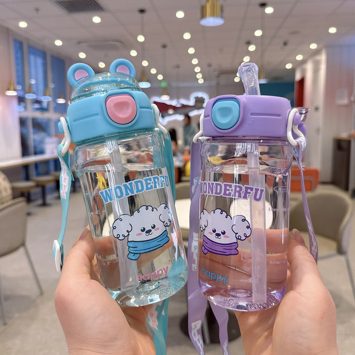 Ladies Playful waterproof drinking bottle with carrying strap Stornfield