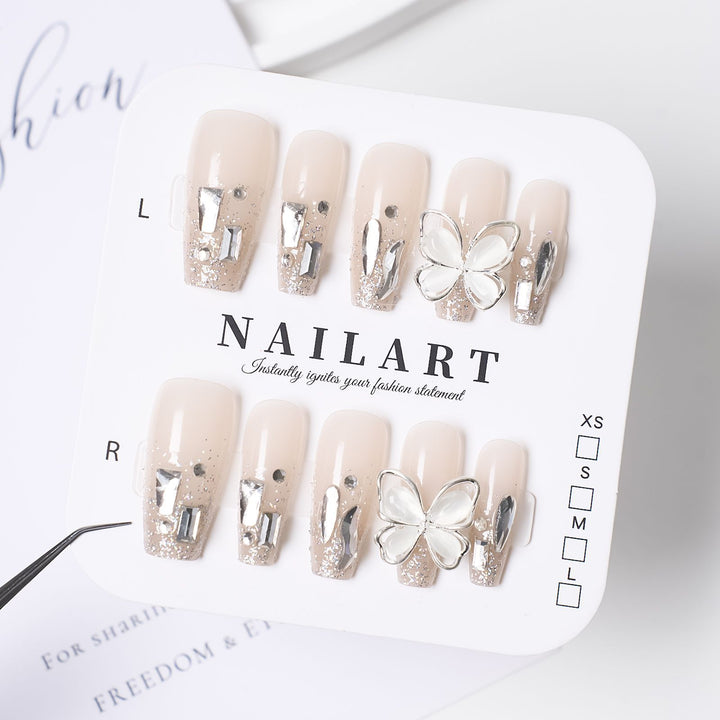 Artistic 3D Butterfly Press-On Nail Set Stornfield