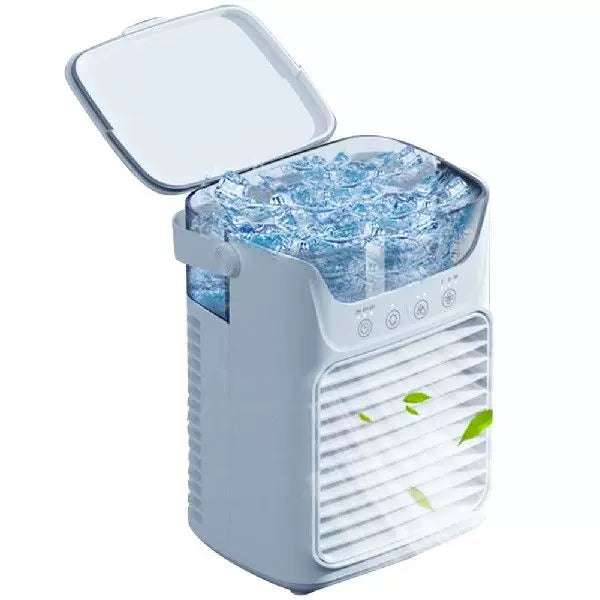 Unisex one size compact portable evaporative micro air cooler with removable ice container more speeds whisper quiet fan and adjustable directional louvers Stornfield
