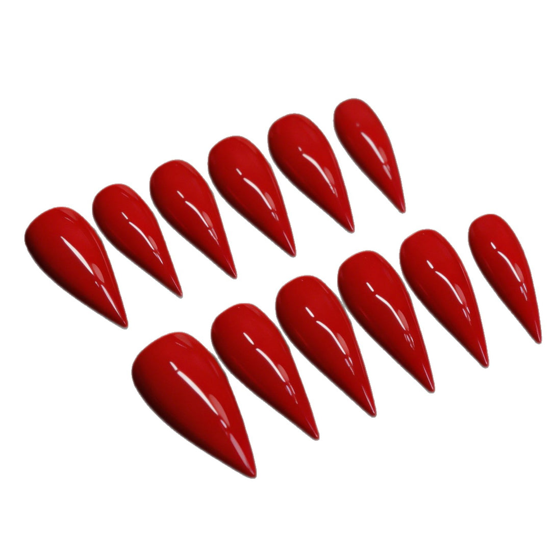 Stiletto Press-On Nail Enhancements with Gem Accents
