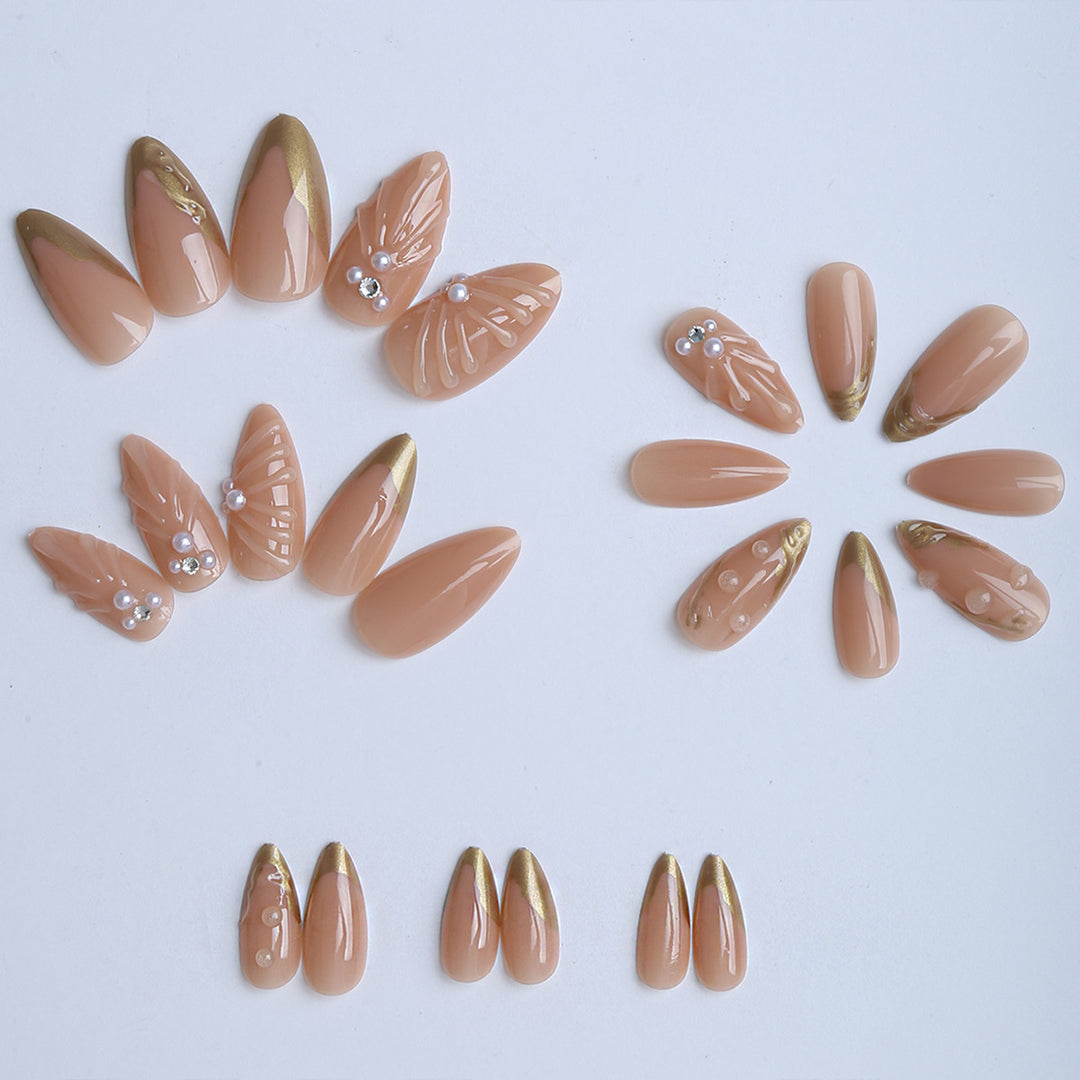 Artistic fingernails with curved decorations Stornfield