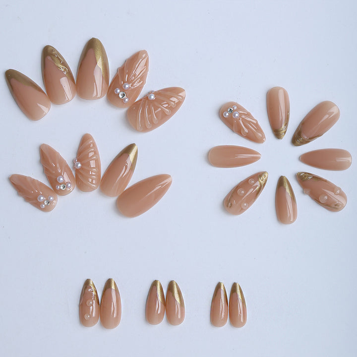 Artistic fingernails with curved decorations Stornfield