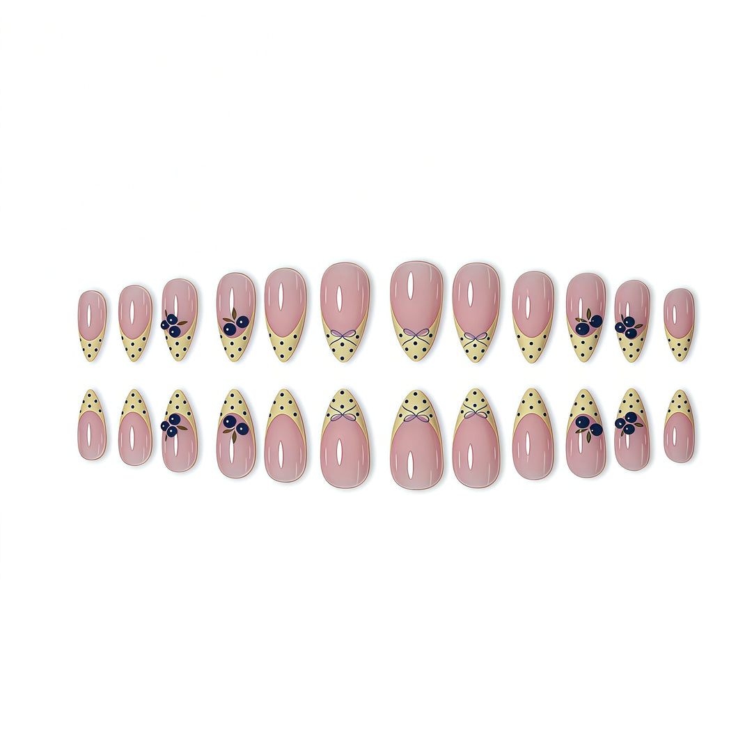 Elegant Floral Themed Press-On Nail Extensions Stornfield
