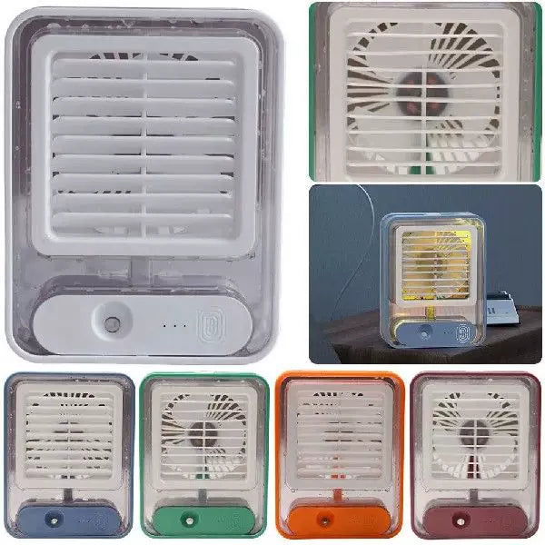 Unisex one size compact USB microclimate cooler and whisper-quiet table fan with transparent water tank and adjustable louver Stornfield