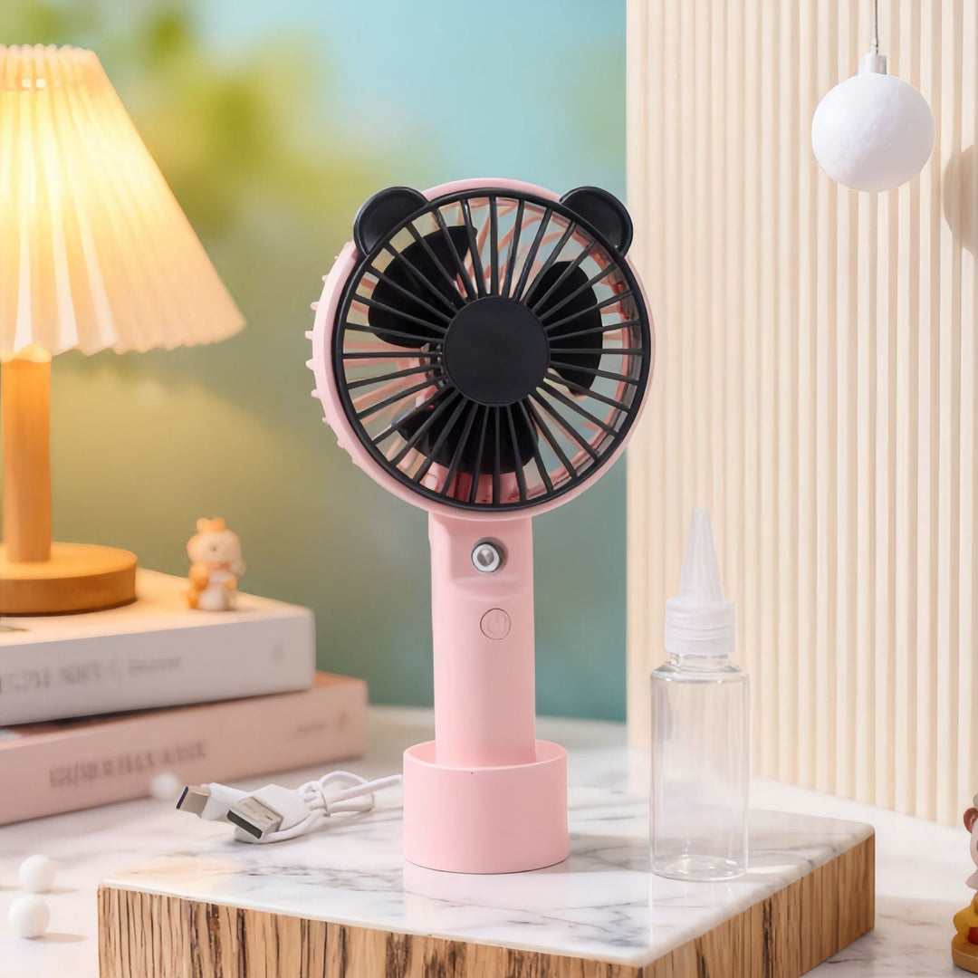 Women Portable Hand Fan with Spray Function Stornfield