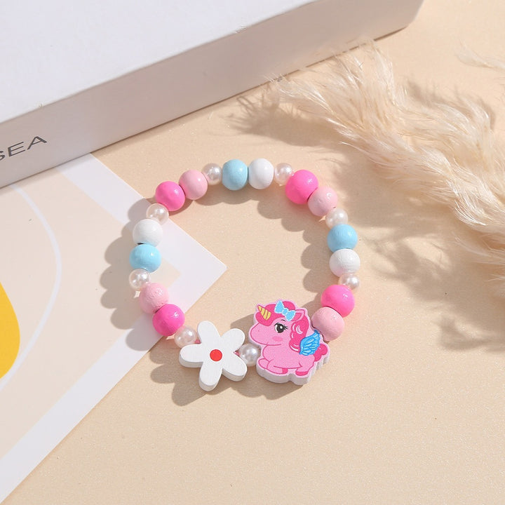 Playful children's bracelet with unicorn and flower motif Stornfield