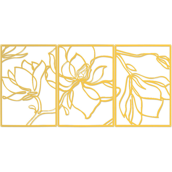 Elegant Floral Wall Art Sculpture Set Stornfield