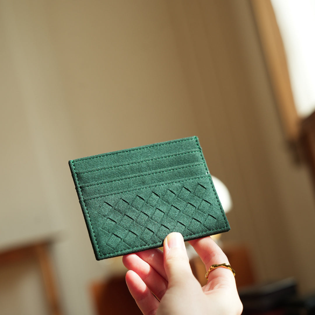Textured Leather Credit Card Holder