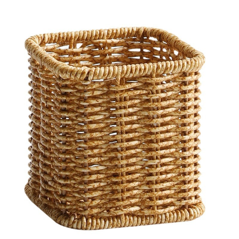 Handwoven Square Wicker Storage Bin Stornfield