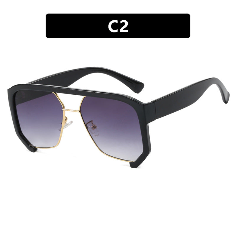 Ladies fashionable oversized sunglasses with elegant, faceted frame construction Stornfield