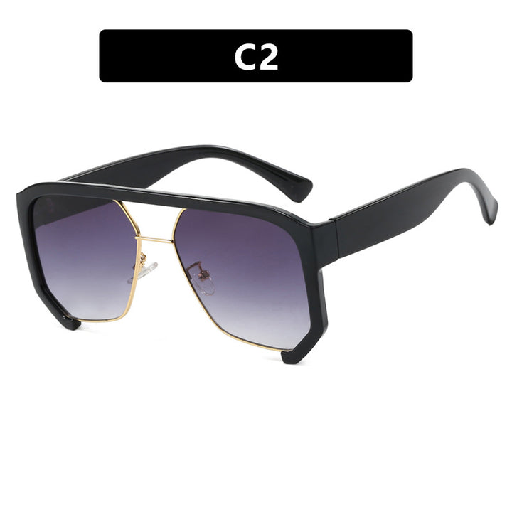 Ladies fashionable oversized sunglasses with elegant, faceted frame construction Stornfield