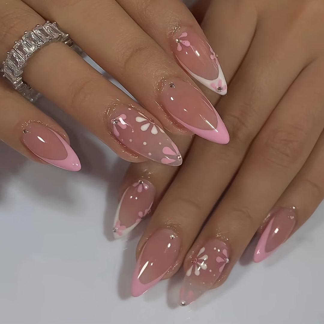 Floral Art Acrylic Nail Set Stornfield