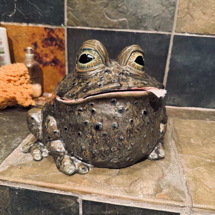 Decorative frog figure with toothbrush holder Stornfield