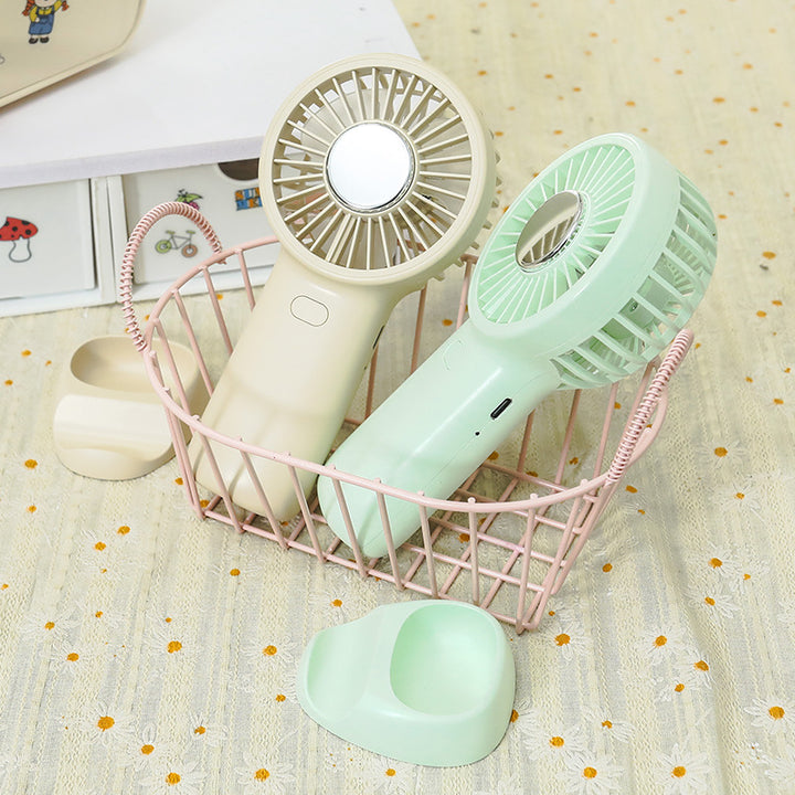 Women's Portable Hand Fan with Ergonomic Handle and USB Charging Function Stornfield
