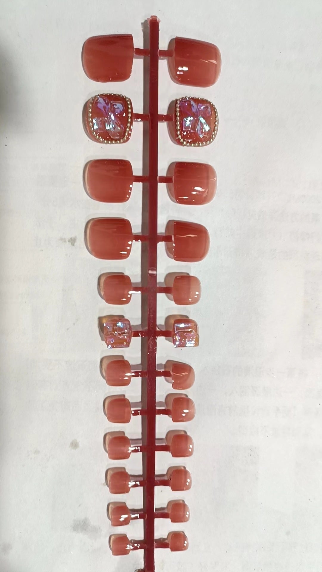 Decorative Diamond-Accent Press-On Nail Set Stornfield