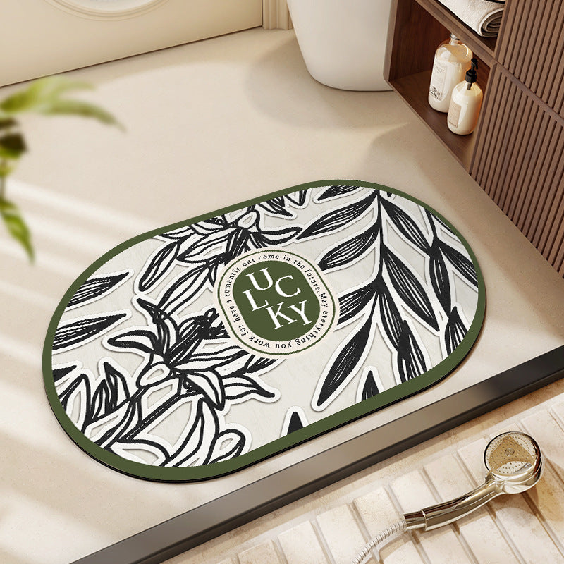 Floral Patterned Bath Mat Stornfield