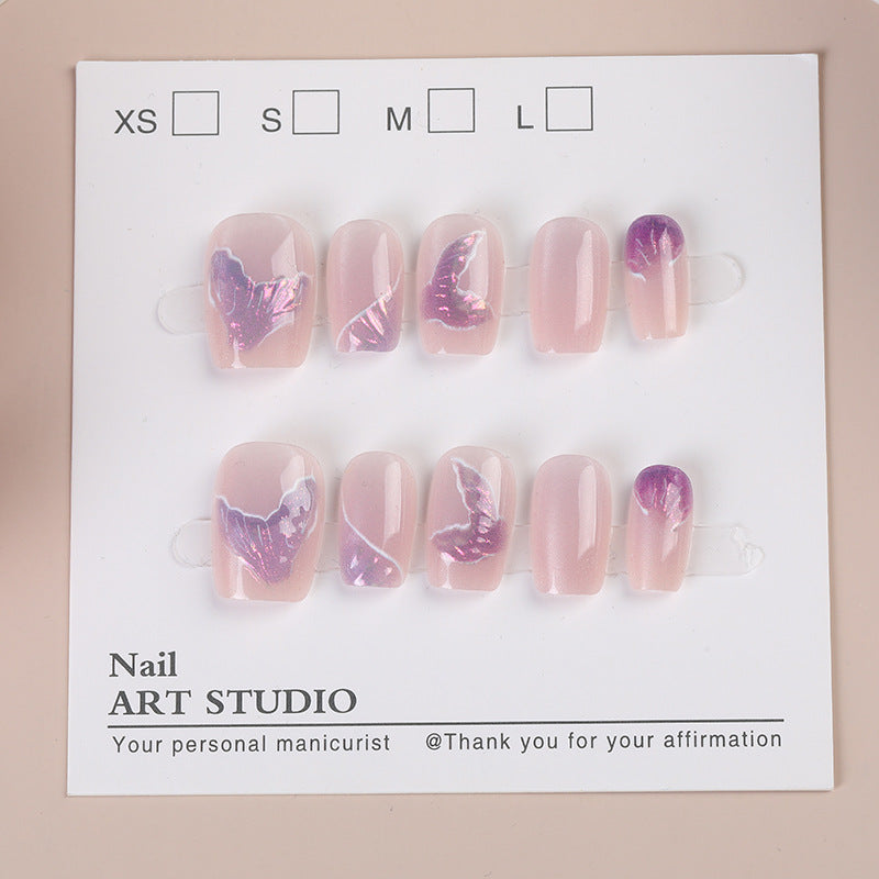 Butterfly Pattern Press-On Nail Set Stornfield