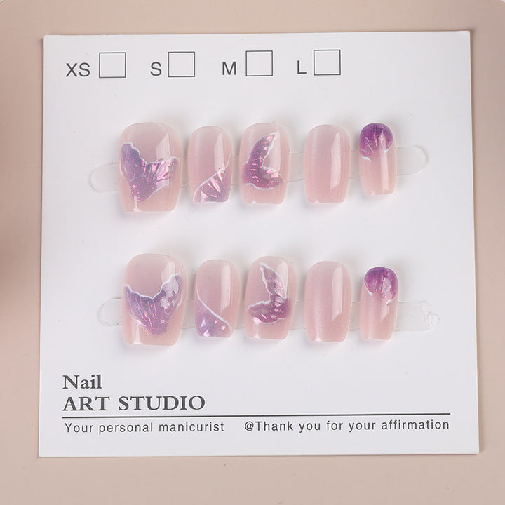 Butterfly Pattern Press-On Nail Set Stornfield