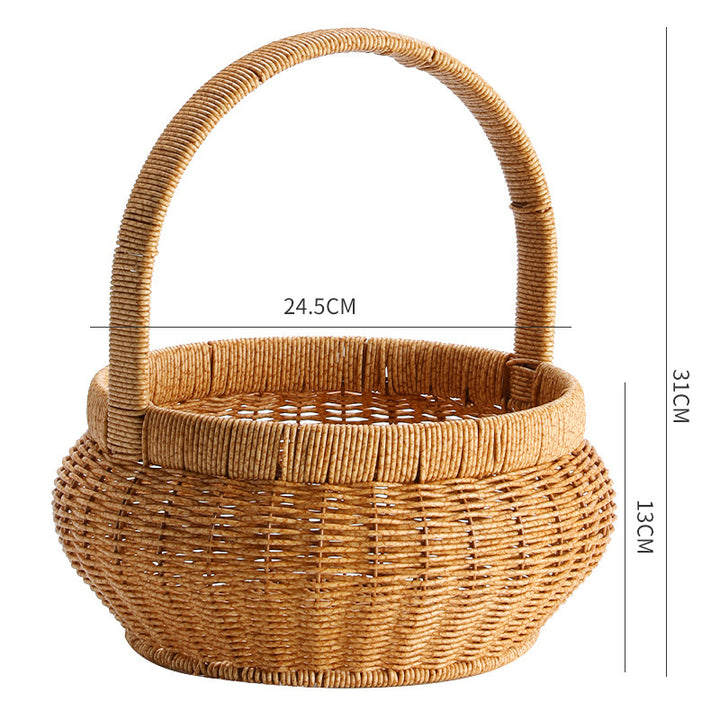 Unisex Handwoven Shopping Basket with Practical Handle Stornfield