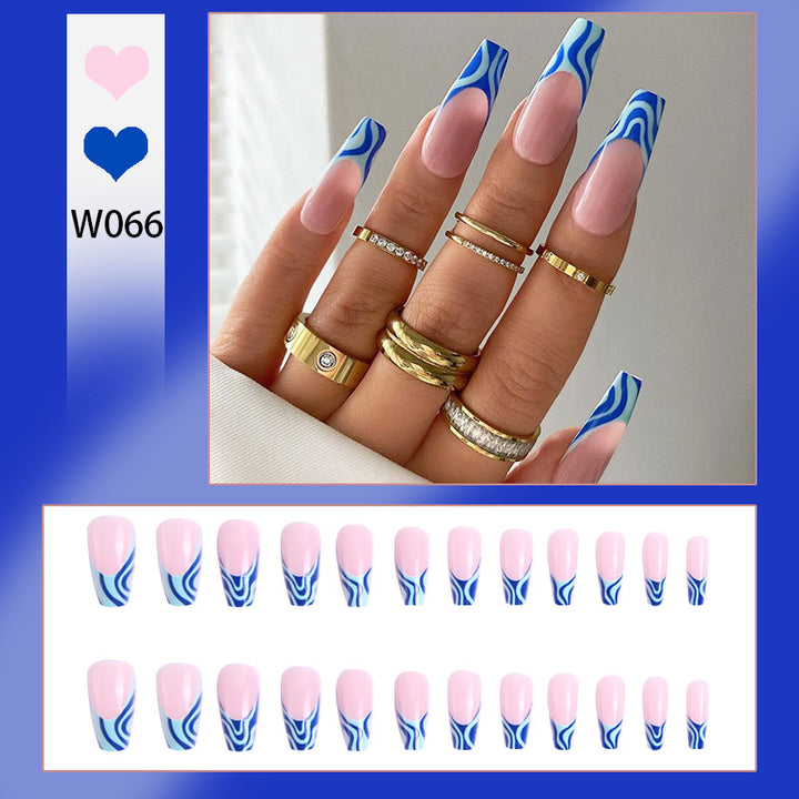 Art nails with wave pattern Stornfield